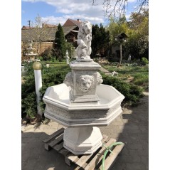 Záhradná fontána Leví šedá