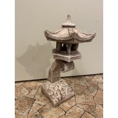 Japonská lampa k vode malá - hnedou patinou