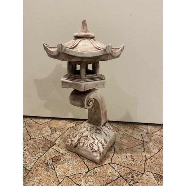 Japonská lampa k vode malá - hnedou patinou