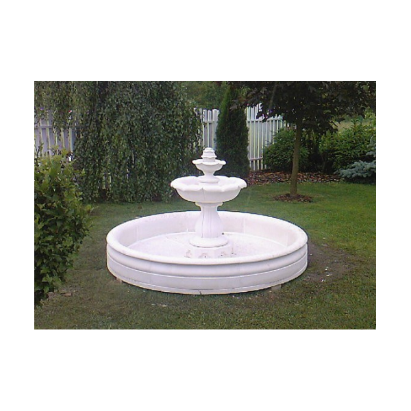 Zahradní fontána leknín s kašnou